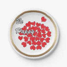 Seja feliz, elegante, amor, coração vermelho