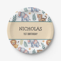 Selva Personalizada Safari Animal Aquarela