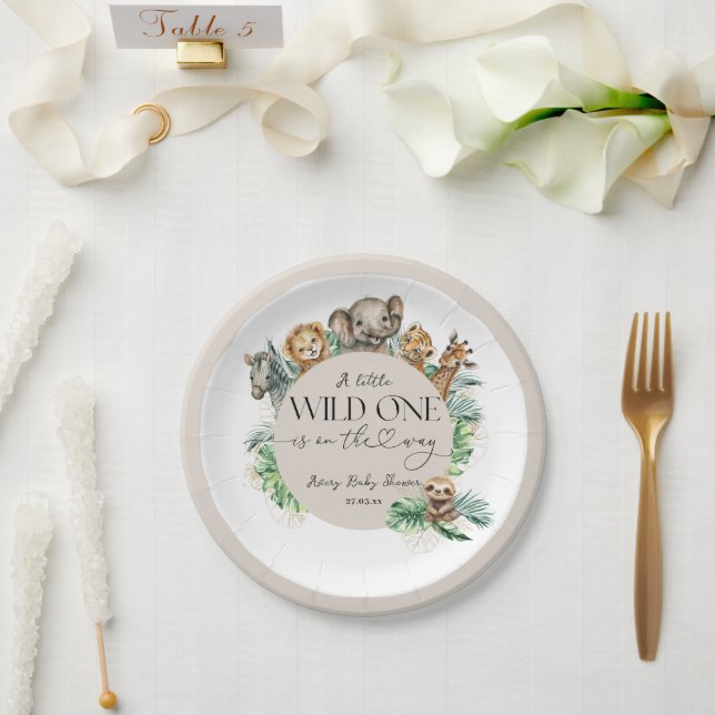 Prato De Papel Selvagem Selvagem Animal Selvagem Selvagem Selvage (Casamento)