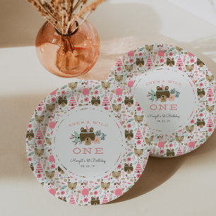 Prato De Papel Selvagem Um Primeira Festa de aniversário