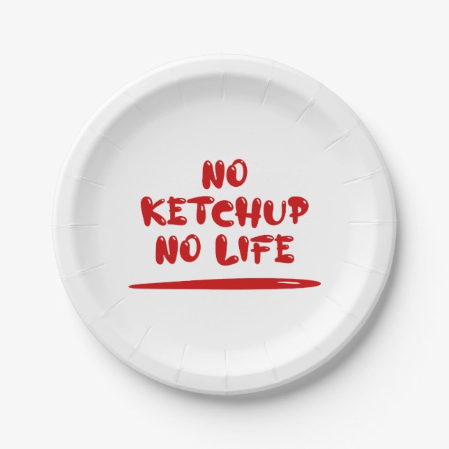 Prato De Papel Sem Ketchup Sem Vida (Frente)