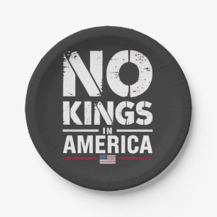 Prato De Papel Sem Reis na Bandeira Americana Patriótica