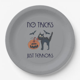 Prato De Papel Sem truques apenas terrores