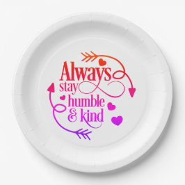 Prato De Papel Sempre Seja Humilde E Humilde