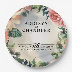 Prato De Papel Serene Garden Wreath: Pastel Floral Elegance
