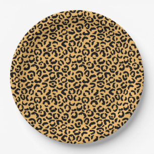 Prato De Papel Série Leopardo Clássica Design 14