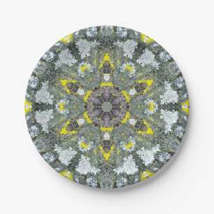 Prato De Papel Série orgânica uma do musgo das mandalas