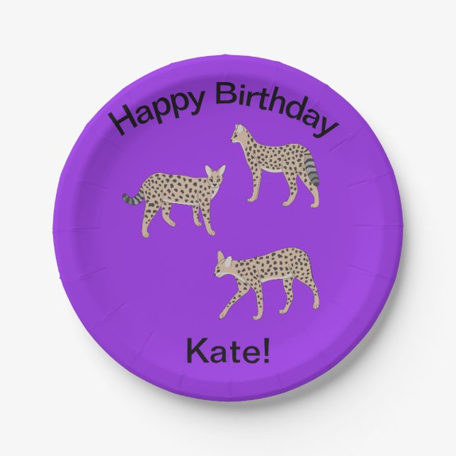 Prato De Papel Serval Cats  (Frente)