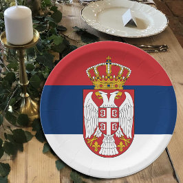 Prato De Papel Sérvia, partido da bandeira sérvia, aniversário/es