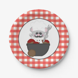 Prato De Papel Servindo Placa de diversão em comida italiana