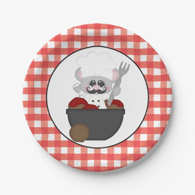 Prato De Papel Servindo Placa de diversão em comida italiana (Frente)