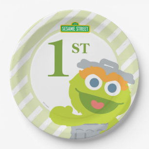 Prato De Papel Sesame Street Baby Oscar, o Grouch Birthday