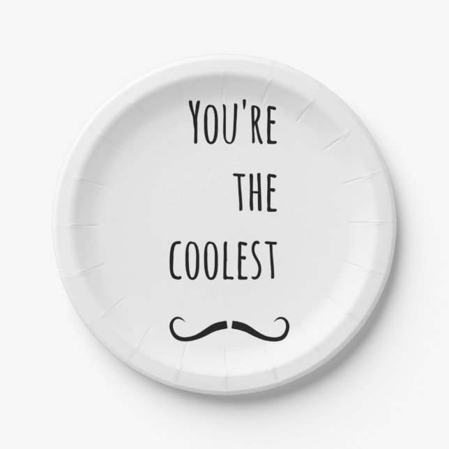 Prato De Papel Seu bigode mais legal (Frente)