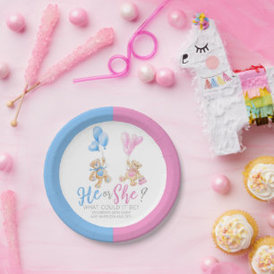 Prato De Papel Sexo de ursos de pelúcia revela festa de arte aqua