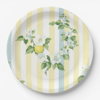 Prato De Papel Shabby Chic Lemon Floral Series Design #11