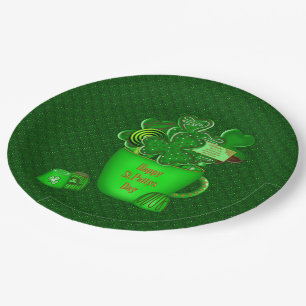 Prato De Papel Shamrock irlandês Cookie Buquê-9 em placas de pape