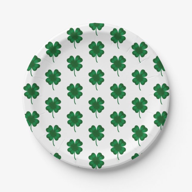 Prato De Papel Shamrock Saint Patrick's Day  (Frente)