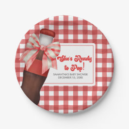 Prato De Papel She's Ready to Pop Baby Shower