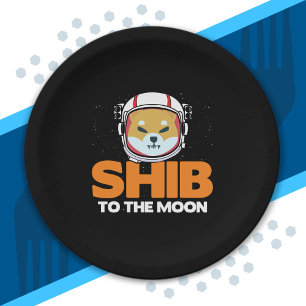 Prato De Papel Shib Token Shiba Inu Crypto Memória Moon Cão