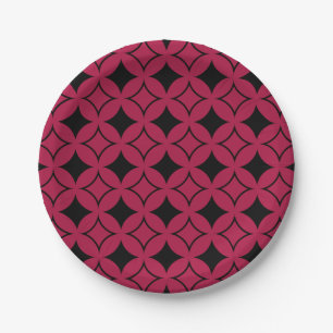 Prato De Papel Shippo vermelho e preto