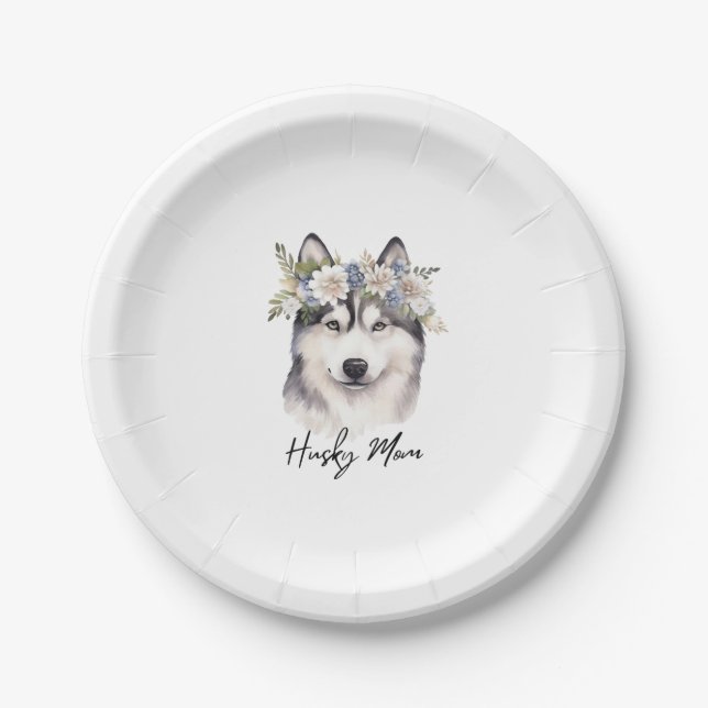 Prato De Papel Siberian Husky Dog Lover (Frente)
