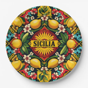 Prato De Papel Sicilia Siciliilian Paper Plate