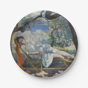 Prato De Papel Siesta (Jeanne Descansa em Belo Jardim Francês)