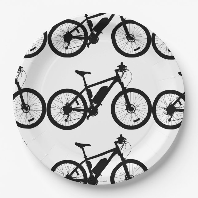 Prato De Papel Silhueta Bicicleta (Frente)