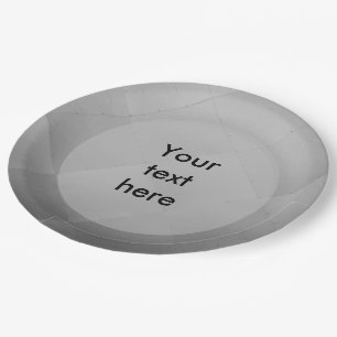 Prato De Papel Silver metálico brilhante moderno e controlado qua