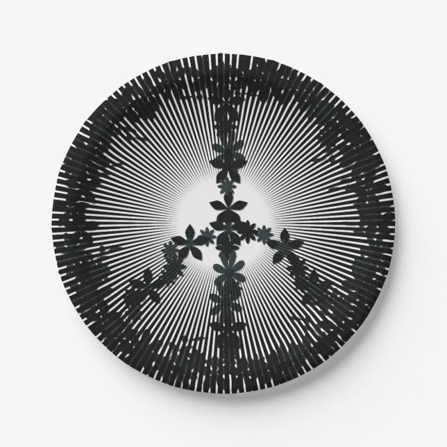 Prato De Papel Símbolo da paz (Frente)