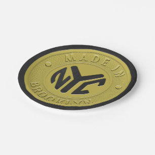 Prato De Papel Símbolo de metro de Brooklyn