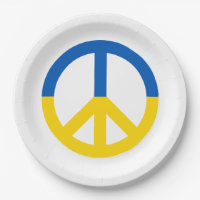 Símbolo de Paz de Sinalizador Amarelo Azul Ucrânia