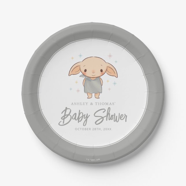 Prato De Papel Simple Harry Potter - Dobby Baby Shower (Frente)