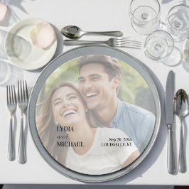 Prato De Papel Simple Text Overlay Photo Wedding