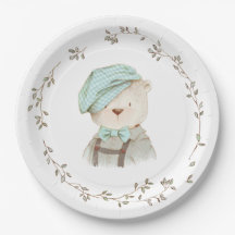 Simples Minimalístico Floral do Urso de Teddy