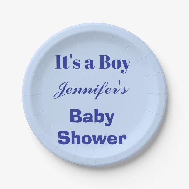 Prato De Papel Simples moderno É um Chá de fraldas de Revolução d (Frente)