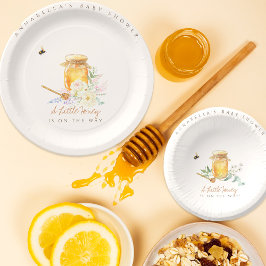 Prato De Papel Sinal de boas-vindas do doce Chá de fraldas de mel