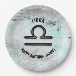 Prato De Papel Sinal de Horoscópio Astrologia de Libra Zodiac