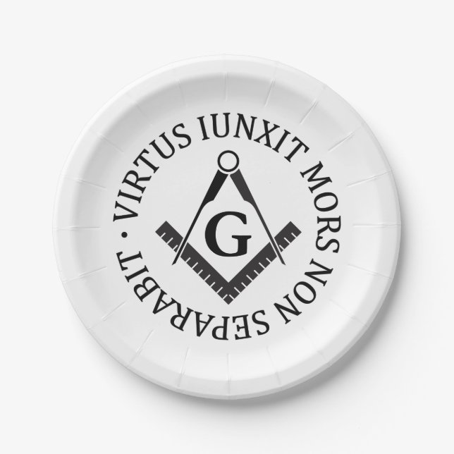 Prato De Papel Sinal de maçonaria (Frente)