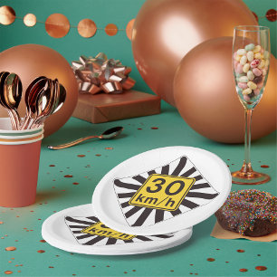 Prato De Papel Sinal de velocidade 30