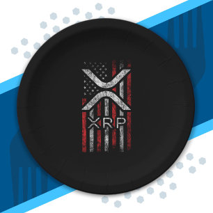 Prato De Papel Sinalizador Americano - Crypto Currency Crypto - C