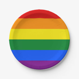 Prato De Papel Sinalizador arco-íris (LGBT)