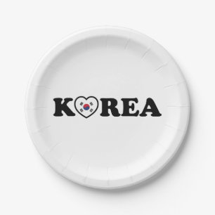 Prato De Papel Sinalizador Coração de Amor da Coreia