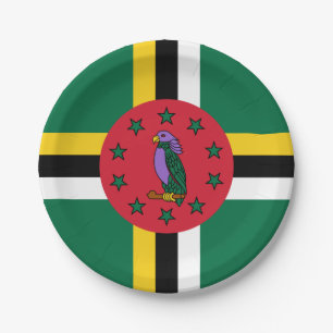 Prato De Papel Sinalizador da Dominica