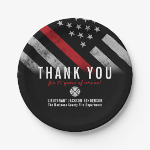 Prato De Papel Sinalizador da Linha Vermelha do Aniversário do Bo