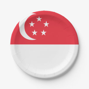 Prato De Papel Sinalizador de Singapura