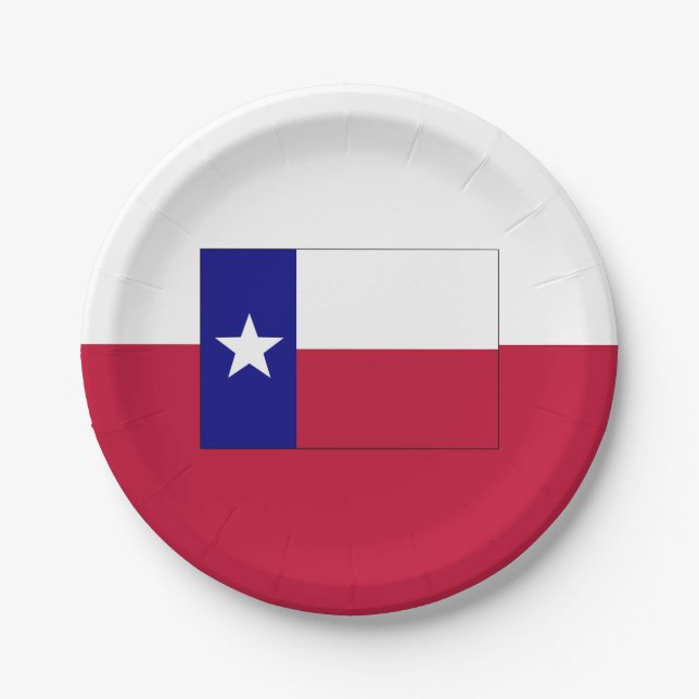 Prato De Papel Sinalizador Texas Lone Star (Frente)