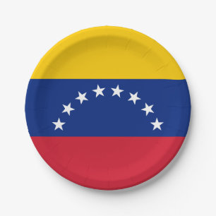 Prato De Papel Sinalizador Venezuela (venezuelano)