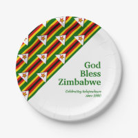 SINALIZADOR ZIMBABWE com DEUS ABENÇOE de Texto Per