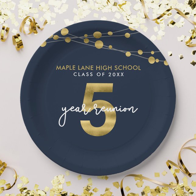 Prato De Papel Sindicato das Cadeias Azuis das Luzes de 5 Anos (Criador carregado)